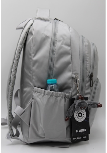 Özel Su İtici Kumaş Gri Unisex Okul Çantası 34600