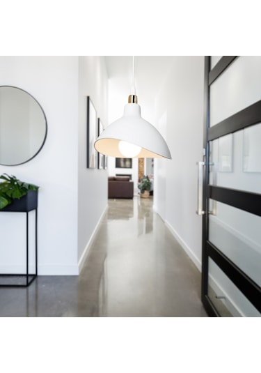 Handel Mika Tekli Tavan Sarkıt Avize Beyaz Renk Mutfak Hol Cafe İşletme Avize Beyaz