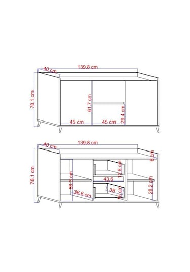 Just Home Vera Konsol - Beyaz / Sepet - 140 Cm Beyaz / Sepet