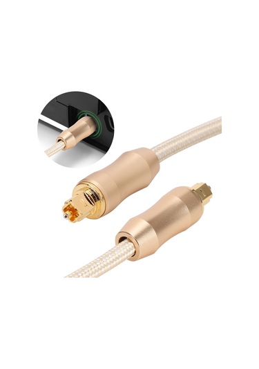 5.1 Ses Parçası Dijital Optik Fiber Ses Kablosu Altın Hoparlörler Güç Amplifikatörü Tv Altın 3m