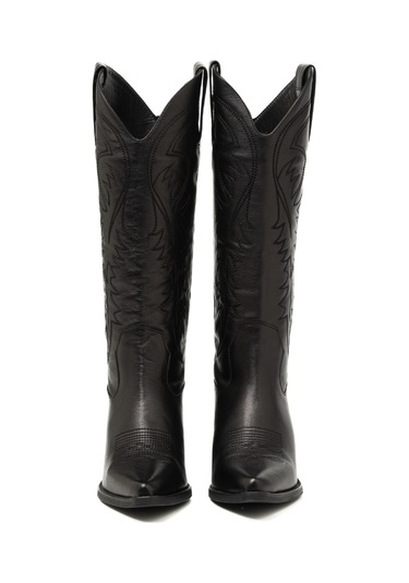 Nero Black Çizme Kadın 25k8605 Vergelio Skin Siyah