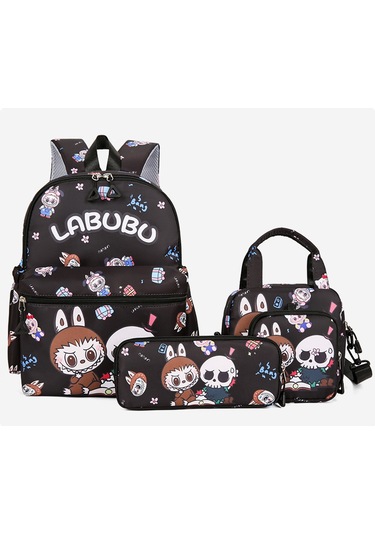 2025 Yeni Büyük Kapasiteli 4 Parçalı Sırt Çantası Siyah