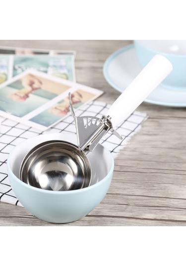 Konesam Mutfak Çelik Kupa Kolu Püskürtme Koluyla Mor Dondurma Kaşığı 4.2 Cm - Anti Kayma, Sağlıklı, Çok Amaçlı Diğer