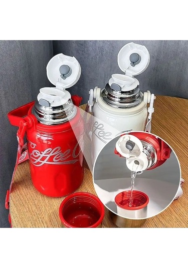 Novahub Tcherchı 1.5l Yalıtımlı Paslanmaz Çelik Termos Kırmızı Kırmızı