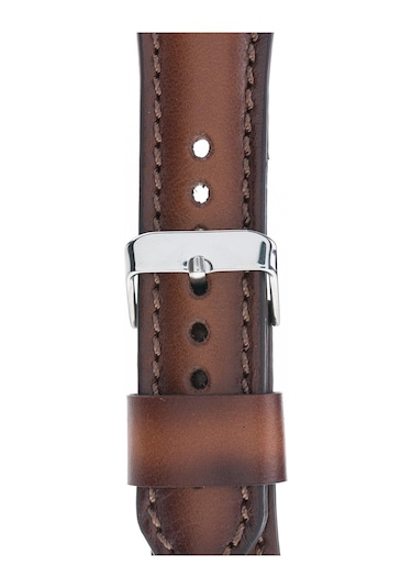 Apple Uyumlu Watch Uyumlu Deri Kordon 42-44-45mm Sm26 Kahve