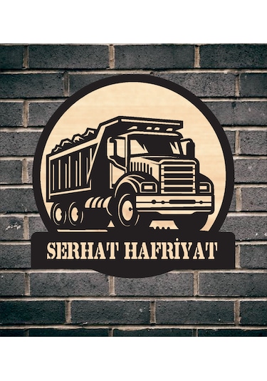 Kamyon Temalı Ahşap Duvar Tablo Ahşap