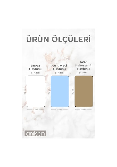 3'lü Süper Soft Bordürlü El Havlusu Seti - 50x90 Cm, 250 Gr, %100 Pamuk, Spa Ve Otel Havlusu Beyaz - Mavi
