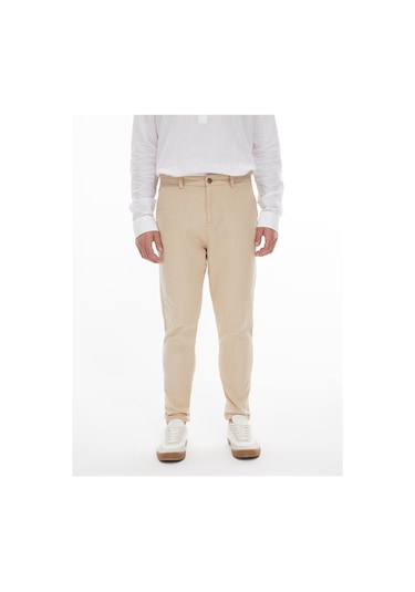 Ltb Düz Paça Keten Görünümlü Bej Pantolon 012254702625008 12079 Bej