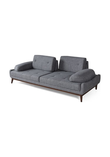 Nelson Üçlü Koltuk Keten Açık Gri Açık Gri