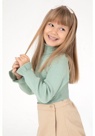 U.s. Polo Assn. Kız Çocuk Su Yeşili Kazak /triko 50297166-vr048 Su Yeşili