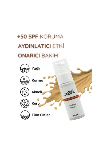 Axodine BB Krem Koyu Ton SPF50 50 ML