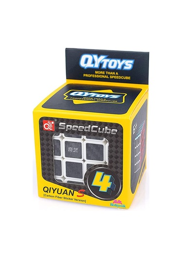 Qiyi Qiyuan S 4x4 Karbon Fiber Zeka Küpü Akıl Küpü Rübik Küp