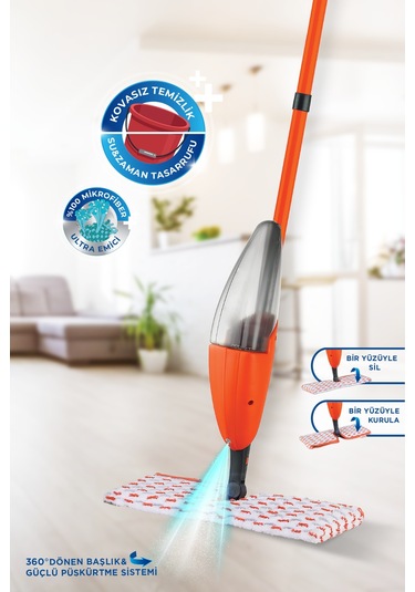 Macromax Fashion Duble Sprey Mop + Yedek Mop 2'li