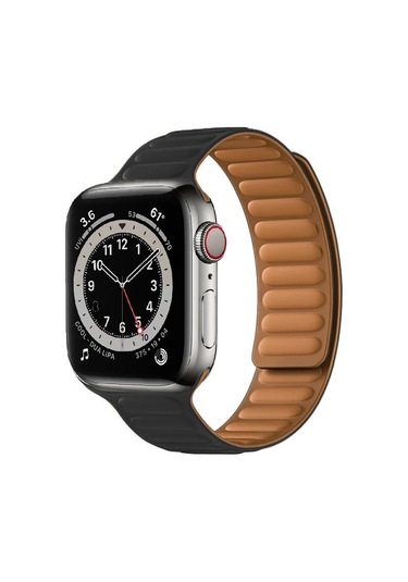 Laxsam 2022 Mıknatıslı Dilimli iOS Uyumlu Watch 44 MM Kordon