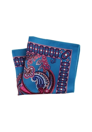 Omark Cotton İpek Mendil No9 Mavi