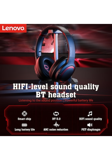 Lenovo ThinkPlus TH40 HiFi Ses Kablosuz Bluetooth Kulaklık