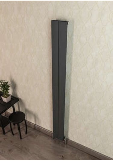 Warma Drama Dikey Alüminyum Radyatör 185x1800 Pütürlü Antrasit 7946