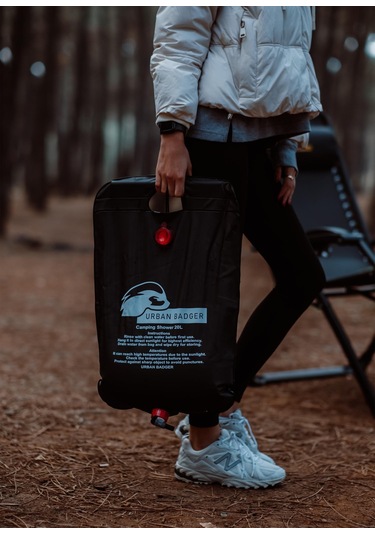 Urban Badger Katlanabilir 20 Litre Kamp Duşu Başlık Ve Hortum İle Beraber Siyah