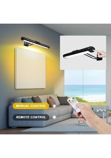 Besthome1 Duvara Sıkışabilir Mıknatıslı Led Işık, Dokunmatik Uzaktan Kumandalı 3 Renk 2600k-6000k Ayarlı Sürekli Parlaklık 4500 Beyaz