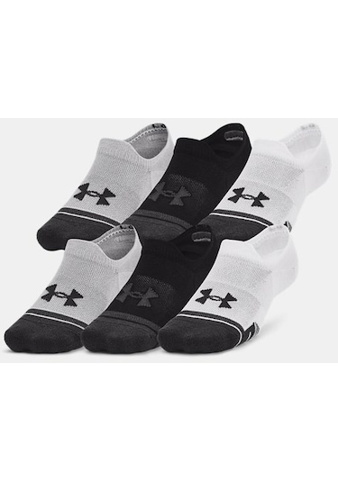 Under Armour Unisex UA Performance Tech 3’lü Paket Ultra Low Tab Çorap 1379502-011 Beyaz - Gri