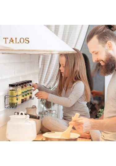 Gümüş 2/4 Adet Depolama Rafı Duvara Monte Çok Fonksiyonlu Karbon Çelik Uygun Ev Dolap Baharat Organizatör Raf Mutfak Malzemeleri 4 Gümüş