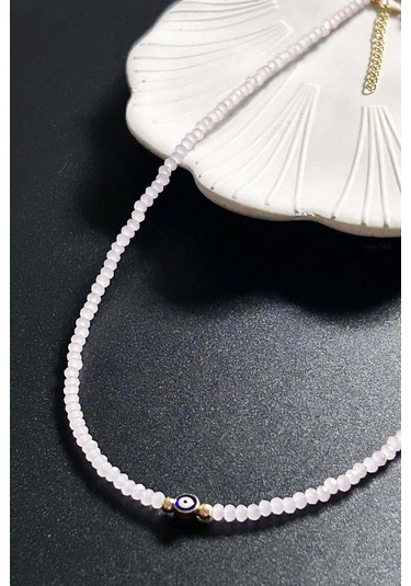 Nazar Boncuklu, Pembe Taşlı Kolye 428 Pembe