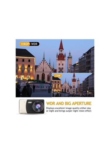 Samdoo Araç Kamerası 1080p Full Hd Gece Görüşlü Geniş Açı Dvr Kayıt Cihazı Hareket Algılama Ve Park Modu