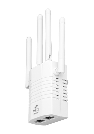 Xindoker Beyaz 4 Antenli 1200mbps Wifi Tekrarlayıcı - 2.4ghz & 5ghz Çift Frekanslı Sinyal Güçlendirici Eu Standartı