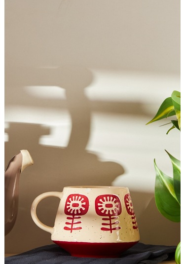 Emsan Ethnic Grass Kupa 480 ML Bordo