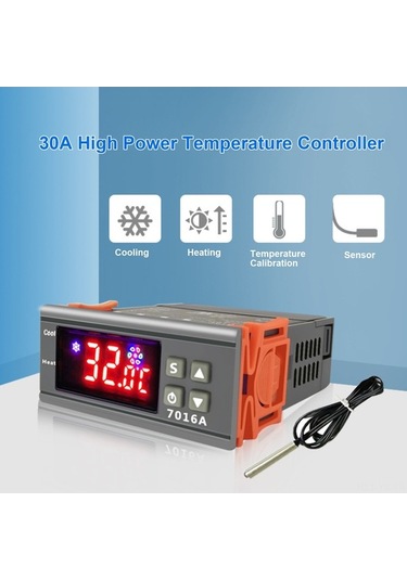 Moly Zfx-7016a 30a Güçlü Sıcaklık Kontrol Cihazı -50 C 110 C Buzdolabı Inkübasyon Isıtma Soğutma Regülatörü 24v