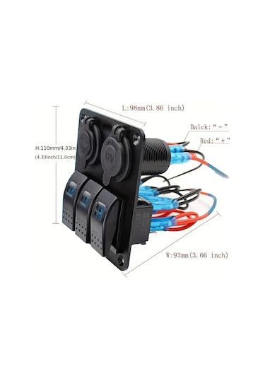 Motion003 3 Adet Usb Sarjli Sigara Cakmagi 12v 24v Kirmizi Kaya Paneli Gece Aydinlatmali Araba Karavan Kamyonlar Icin