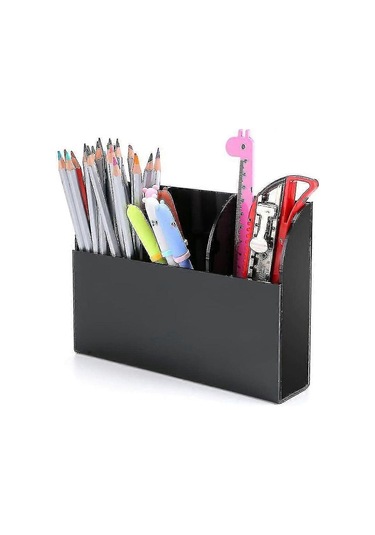 Ganzhoushop Uzaktan Kumanda Tutucu Duvara Monte Akrilik Masa Düzenleyici 3 Bölmeli Siyah