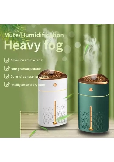 1000 Ml Ultrasonik Hava Nemlendirici Işıklı Buhar Makinesi Ve Aroma Difüzörü 5365