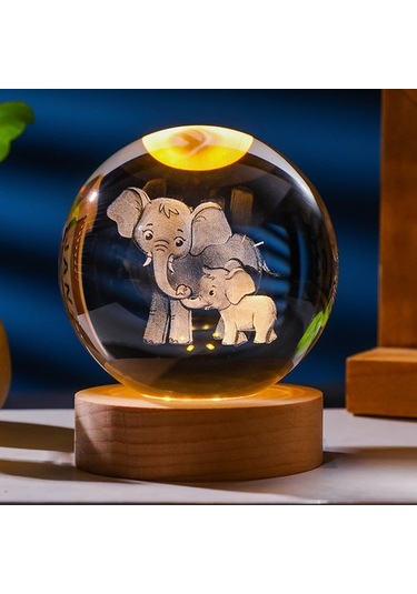 Szypzstore Parlayan Kristal Küre Gece Işığı Sıcak Işık Uyku Sıcak Renk Gece Işığı J7wmtq Sari