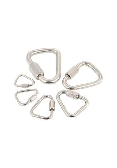 Besthome1 Kaliteli Paslanmaz Çelik Üçgen Kilitli Karabina - Dağcılık, Kamp, Açık Hava Aktiviteleri İçin