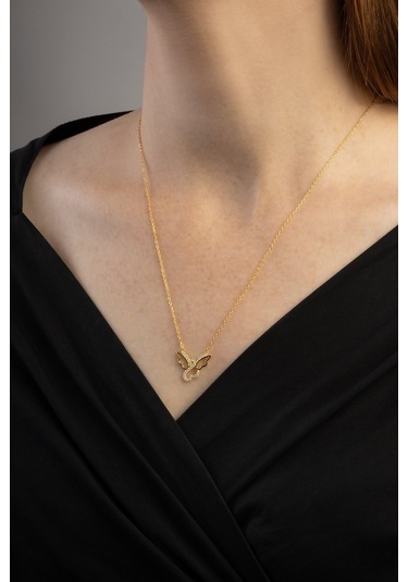 vefalı Bff 18 Ayar Sarı Altın Kaplama 48 Cm Gümüş Arkadaş Kolyesi