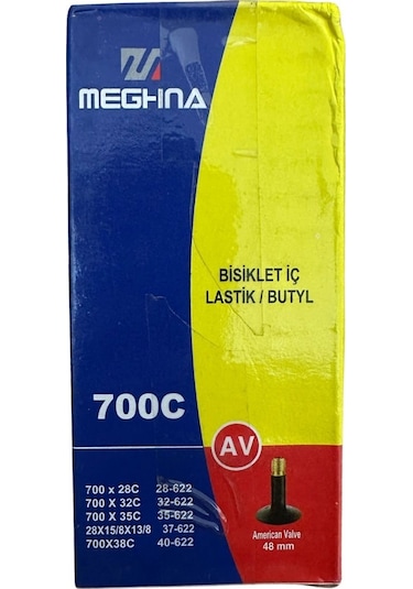 700 X 28 / 38c A/v Butyl İç Lastik 48mm Kutulu - Meghna