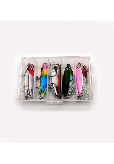 Valkyrie 10 Adet 20gr 6cm Kutulu Metal Rapala Jig Seti Balık Olta Yemi Parlak Gerçekçi Zoka