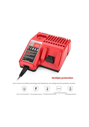 Sones M12-18c Milwaukee 18v Elektrikli El Aletleri Pil Şarj Cihazı, Fiş: Ab