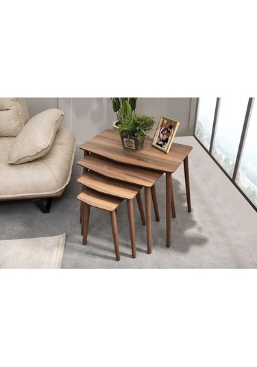 4'lü Zigon Sehpa Ceviz