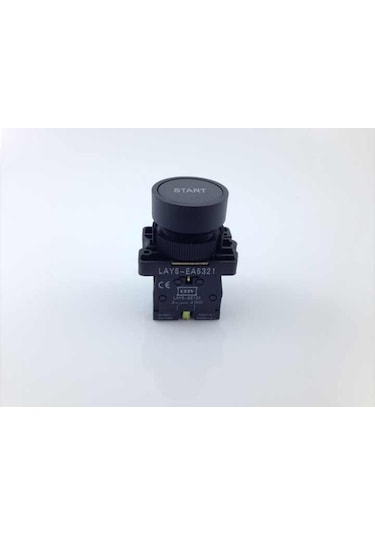 1 Adet İşaretli (Start) Siyah Plastik Yaylı Buton Ø22Mm 250Vac