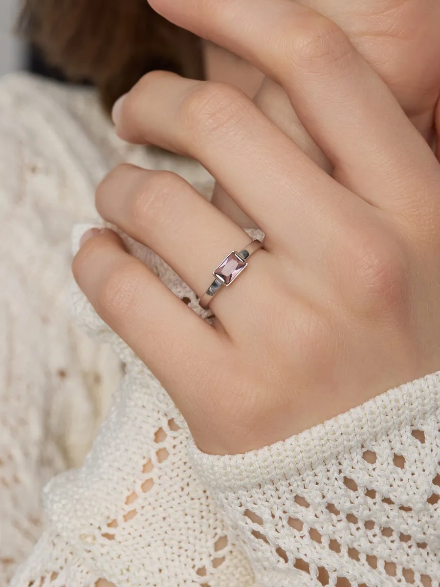 Lepta 925 Ayar Gümüş Kuvars Yüzük 394320902 Gri