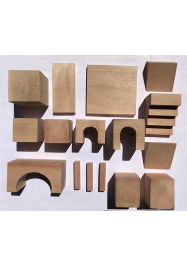 Ahşap Yapı Blokları 16 Parça