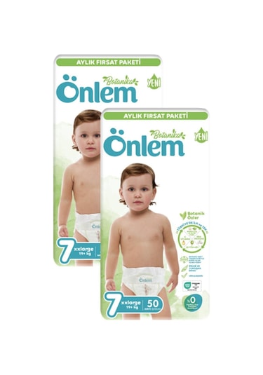 Önlem Botanika 7 Numara Bebek Bezi Xxlarge 19+ Kg 50 Li X 2 Adet 7