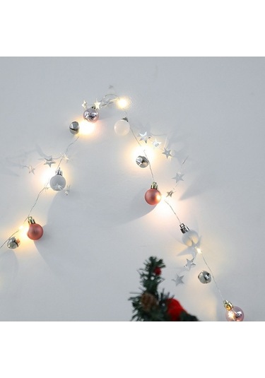 Novahub Noel Led Işık Zinciri, Pembe-beyaz, 20 Led, Pil İle Çalışan, Sıcak Beyaz, 2m Uzunluk, Çeşitli Modeller Diğer