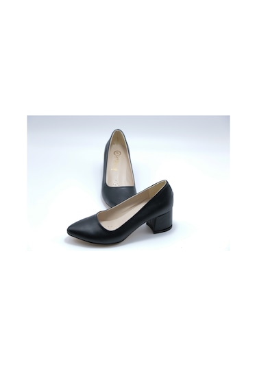 Ayakkabımood 5290 5 Cm Kalın Topuk Topuklu Kadın Ayakkabı Siyah