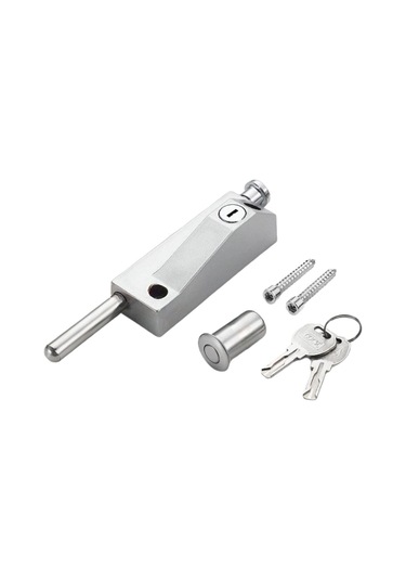 Jokmae Su Geçirmez Kapı Mandal Kilidi - Gümüş, 2 Anahtarlı