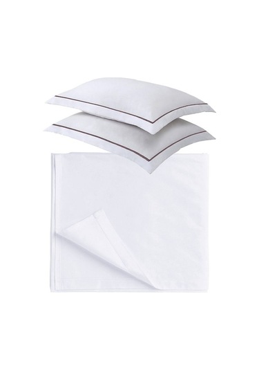 Güpür Detaylı Çift Kişilik Beyaz Çarşaf 2 Yastık Kılıfı 240x260cm Diğer