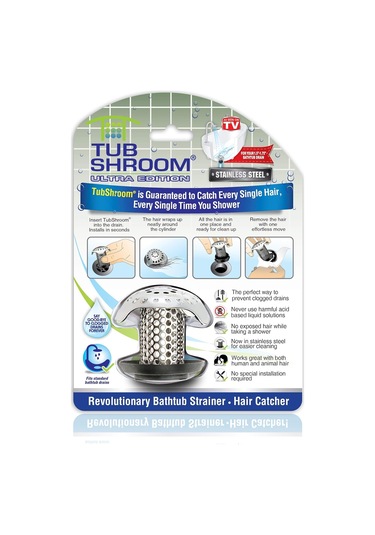 Ultra Devrim Niteliğinde Küvet Gider Koruması, Saç Süzgeci/trampet Gider Süzgeci, Paslanmaz Çelik Siyah