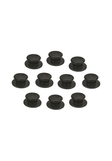 10 Adet Siyah Lüks Tencere Tava Sahan Cam Kapak Kulpu